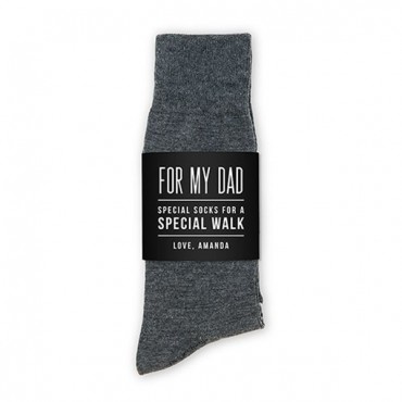 Personalized Men's Socks Wedding Gift - Special Walk