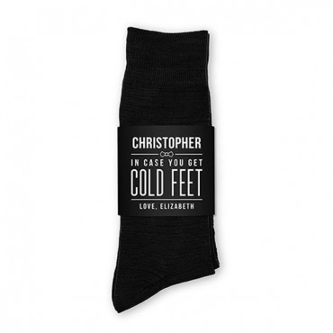Personalized Men's Socks Wedding Gift - Cold Feet