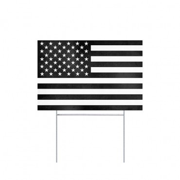 Black/White American Flag