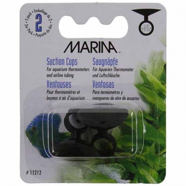 Marina Thermometer Suction Cups - Black - Thermometer Suction Cups - 2 Pack - 5 Pieces