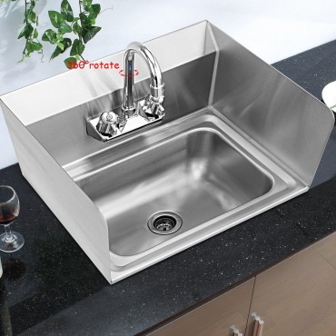 NSF Stainless Steel Hand Washing Sink With Faucet