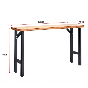 65 In. Bamboo Modular Workbench Table