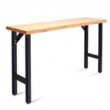 65 In. Bamboo Modular Workbench Table