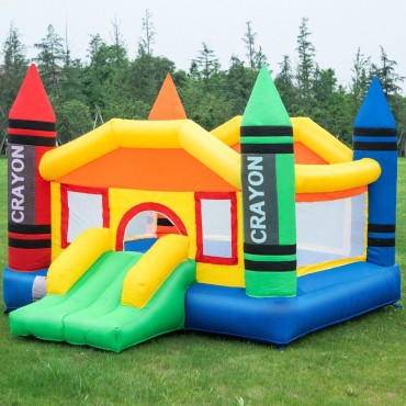 Inflatable Crayon Bounce House Castle Without Blower