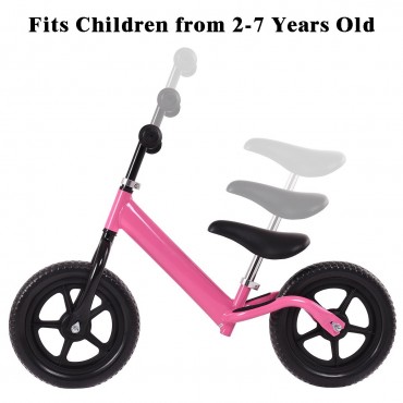 Pink 12 In. Balance Kids No - Pedal Learning Bicycle