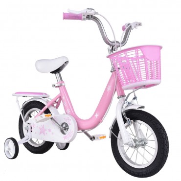 16 In. Kids Bike Bicycle With Training Wheels And Basket