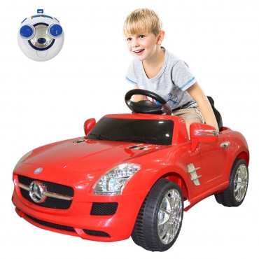 Red Mercedes Benz SLS Kids RC Ride On Car W / MP3