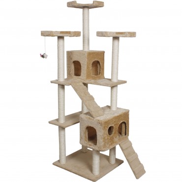 70 In. Condo Sisal-Covered Scratching Posts Cat Tree