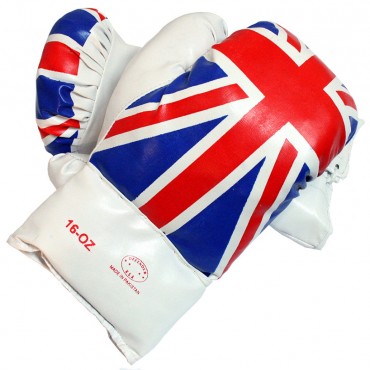 16 oz United Kingdom Flag Boxing Gloves