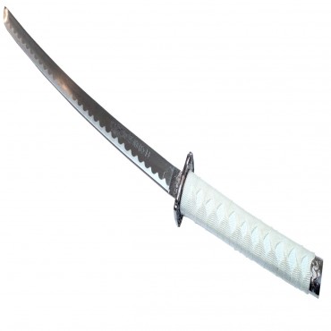 39.5 in. White Dragon Design Samurai Katana Sword Set with Stand