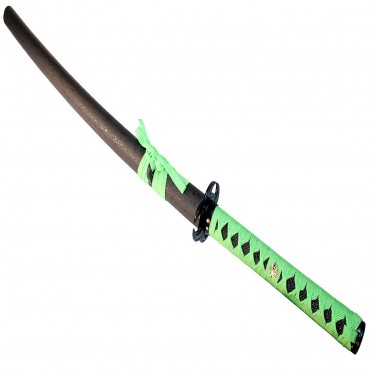 40.5 in. Green and Black Zombie Samurai Katana Sword Carbon Steel