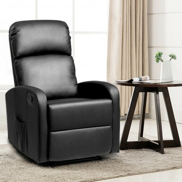 PU Leather Padded Seat Massage Recliner Chair
