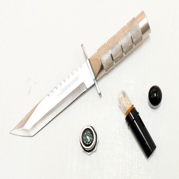 8.5 in. Stainless Steel Survival Knife with Sheath Heavy Duty