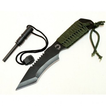 7 in. Hunting Knife Carbon Steel Blade String Wrapped Handle