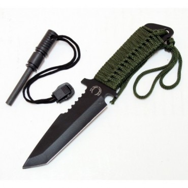 7 in. Hunting Knife with Fire Starter Carbon Steel Blade