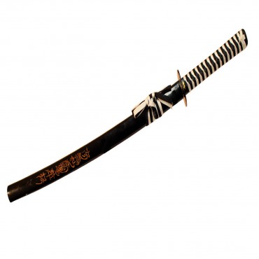 40.5 in. Collectible Black Carbon Steel Ninja Samurai Sword