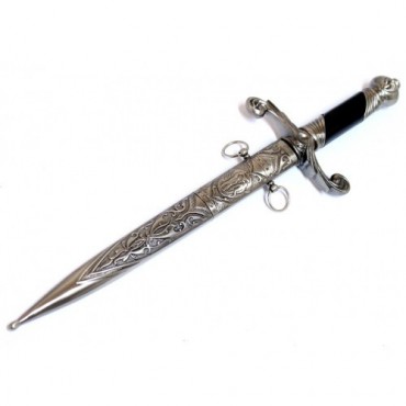 14.5 in. Stainless Steel Dagger Mongolian Style Dagger with Sheath