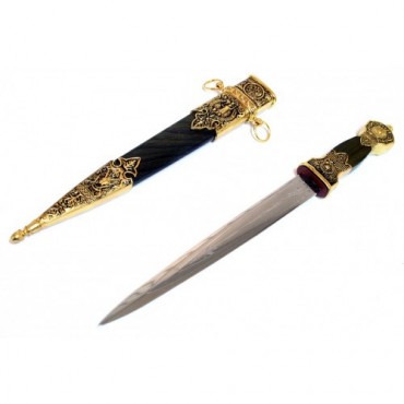 16 in. Mongolian Collectible Style Dagger with Sheath