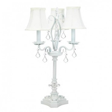 White Chandelier Table Lamp