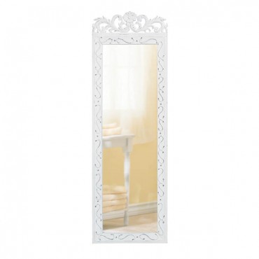 White Wood Wall Mirror