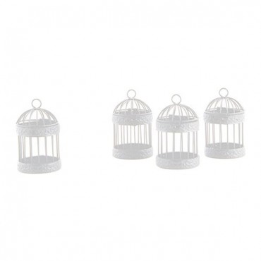 Miniature Classic Round Decorative Birdcages - White  Pack of 4