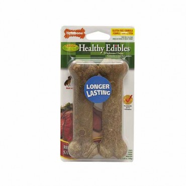 Nylabone Healthy Edibles Wholesome Dog Chews - Roast Beef Flavor - Wolf - 2 Pack - 2 Pieces