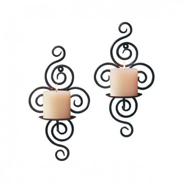 Wrought Iron Candle Wall Sconces