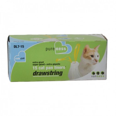 Van Ness Drawstring Cat Pan Liners - X-Giant - 15 Pack - 2 Pieces