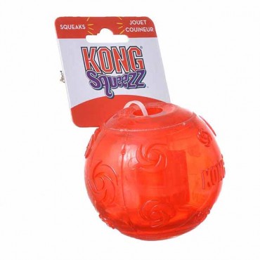 Kong Squeezz Ball Dog Toy - Assorted - X-Large - 3.5 in. Diameter - 2 Pieces
