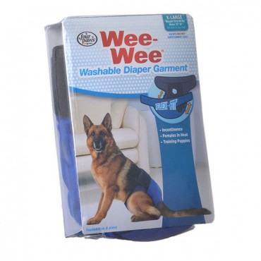 Four Paws Wee - Wee Washable Diaper Garment - X - Large - Dogs 55 - 90 lbs - 25 in. - 34 in. Waist