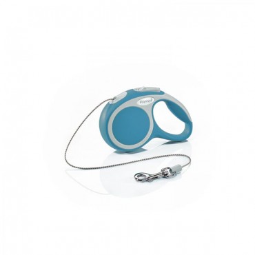Flexi Vario Retractable Tape Leash - Turquoise - X-Small - 10 in. Tape - Dogs 18-26 lbs