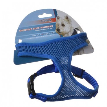 Coastal Pet Comfort Soft Adjustable Harness - Blue - X Small - 5/8 in. Width - Girth Size 16 in. - 19 in.