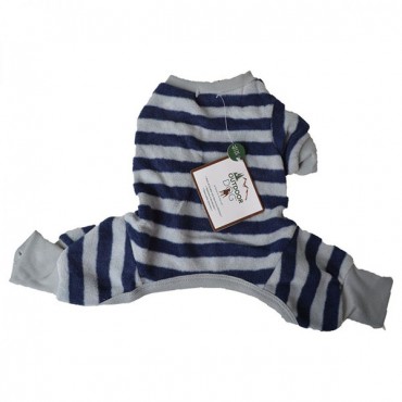 Looking' Good Striped Dog Pajamas - Blue - X - Small - Fits 8 in. - 10 in. Neck to Tail