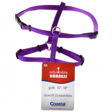 Tuff Collar Nylon Adjustable Dog Harness - Purple - X - Small - Girth Size 10 in. - 14 in.