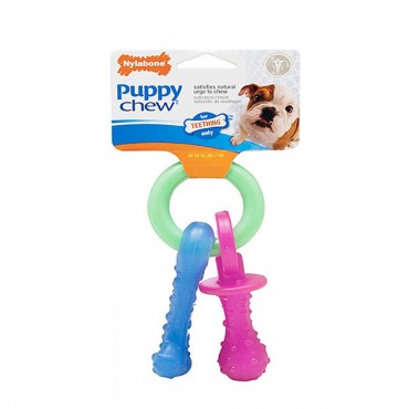 Nylabone Puppy Chew Teething Pacifier - X-Small - 2 Pieces