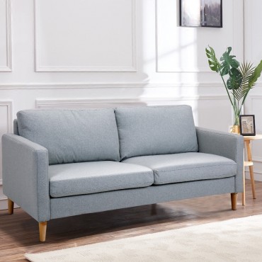 Upholstered Modern Fabric Love Seat Sofa