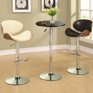 Height Adjustable Round Bar Table