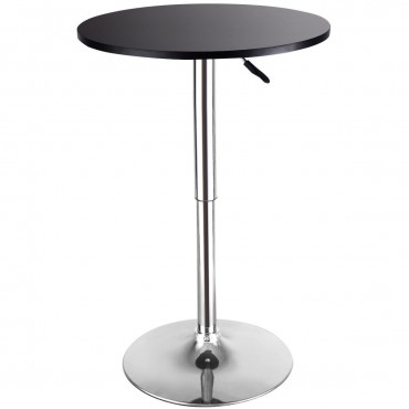 Height Adjustable Round Bar Table