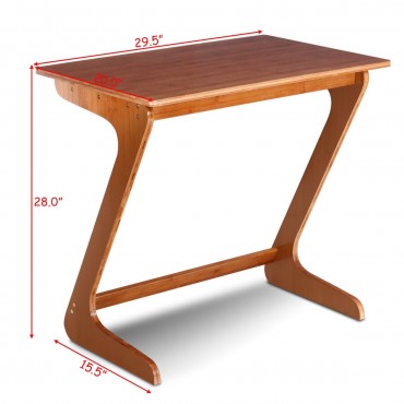 Z Shape Bamboo Sofa Table Laptop Desk End Table