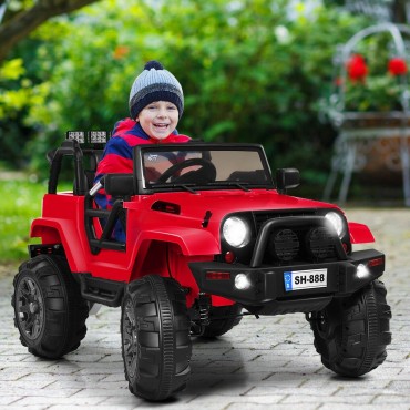 12V Kids Remote Control Riding Truck Car With LED Lights