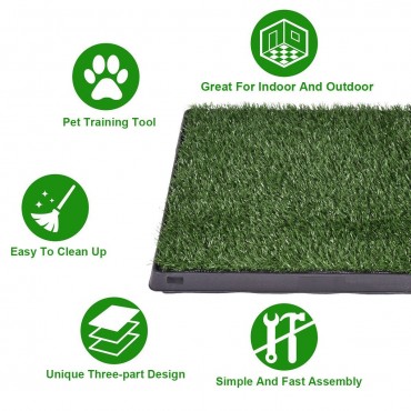 25 In. x 20 In. Puppy Potty Training Toilet Turf Mat