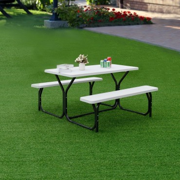 Outdoor Picnic Garden Party Table And Bench Set