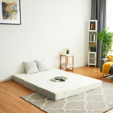 6 Ft. Sofa Bed Guests Floor Tri-Folding Memory Mattress