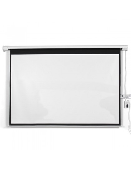 100 In. 80 x 60 Remote Control Motorize Electric Auto Projector