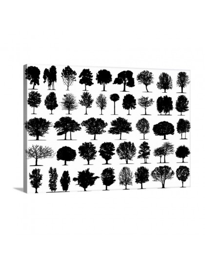 Tree Silhouettes Wall Art - Canvas - Gallery Wrap