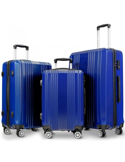 GLOBALWAY 3 Pc Luggage Set 20 In. 24 In. 28 In. Travel Suitcase W / TSA Lock