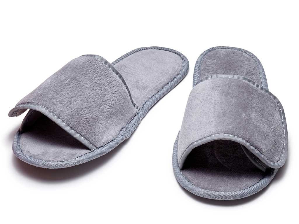 Terry Slippers with Velcro Closure
