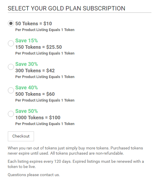 gold package subscription